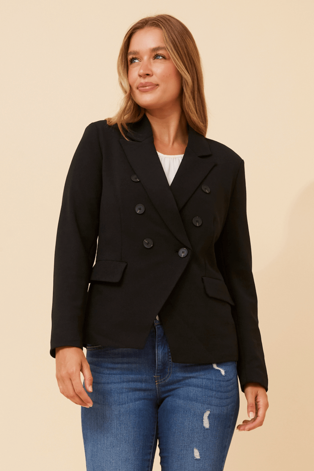 Jenett Blazer - Black - CK31 - Pizazz BoutiqueCaroline Morgan