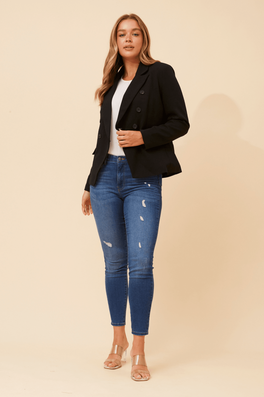 Jenett Blazer - Black - CK31 - Pizazz BoutiqueCaroline Morgan