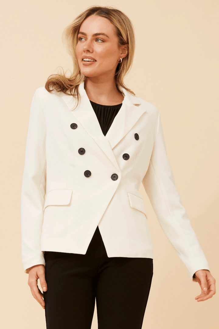 Jenett Blazer - Ivory - CK31 - Pizazz BoutiqueCaroline Morgan