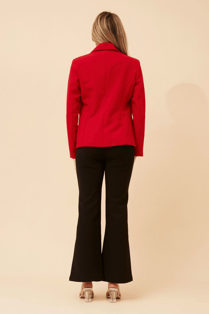 Jenett Blazer - Red - CK31 - Pizazz BoutiqueCaroline Morgan