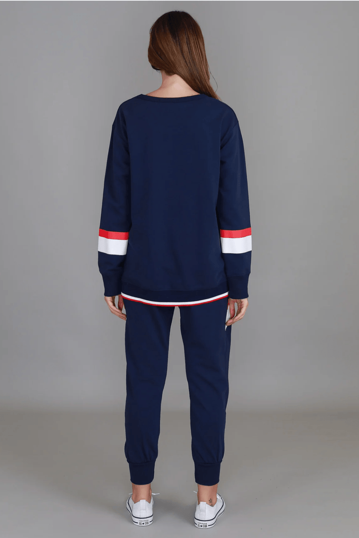 Jorja 3S Banded Sweater - Navy - RD8 - Pizazz Boutique3RD STORY