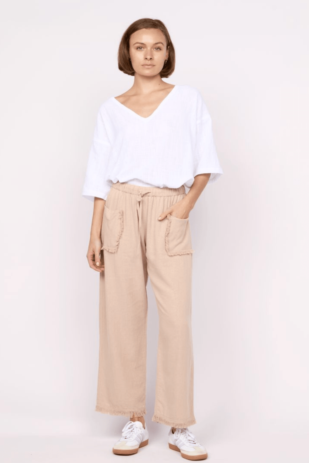Joshua Frayed Linen Pant - Cinnamon - CB9 - Pizazz BoutiqueCarbon The Label