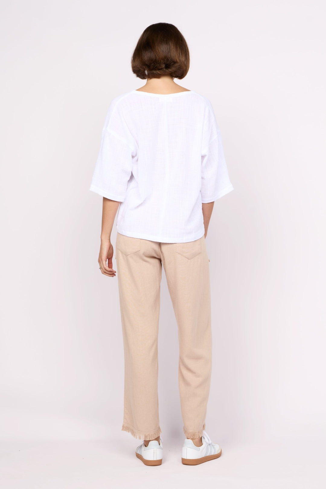Joshua Frayed Linen Pant - Oatmeal - CB9 - Pizazz BoutiqueCarbon The Label