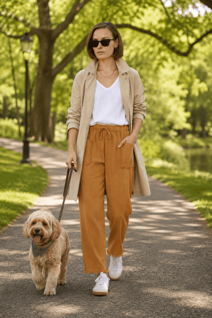 Joshua Frayed Linen Pant - Tan - CB9 - Pizazz BoutiqueCarbon The Label
