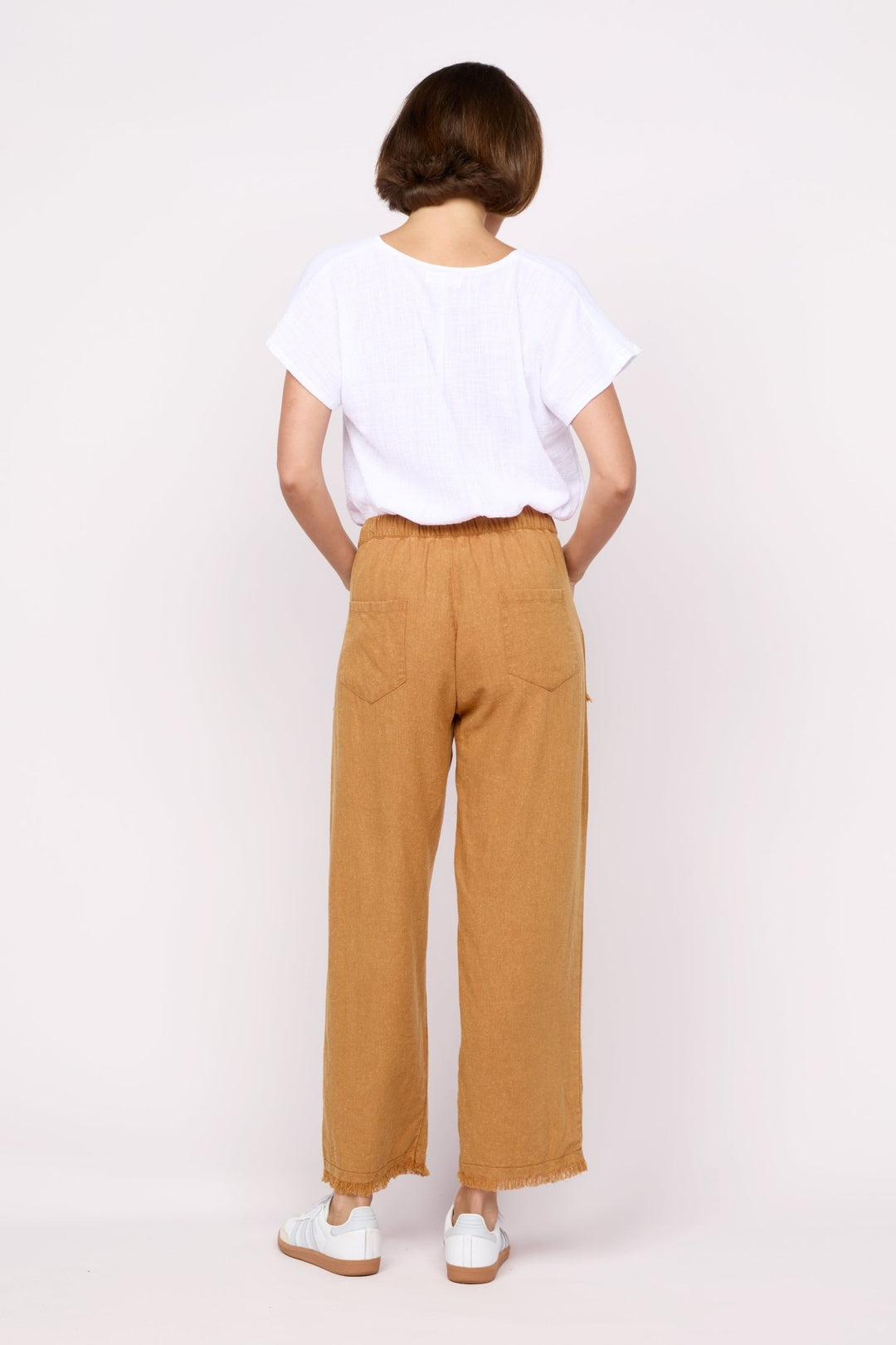 Joshua Frayed Linen Pant - Tan - CB9 - Pizazz BoutiqueCarbon The Label