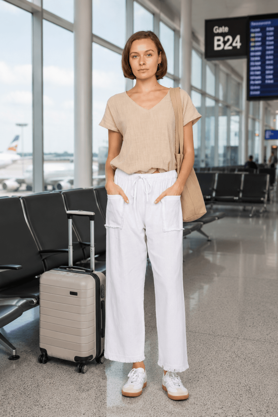 Joshua Frayed Linen Pant - White - CB9 - Pizazz BoutiqueCarbon The Label