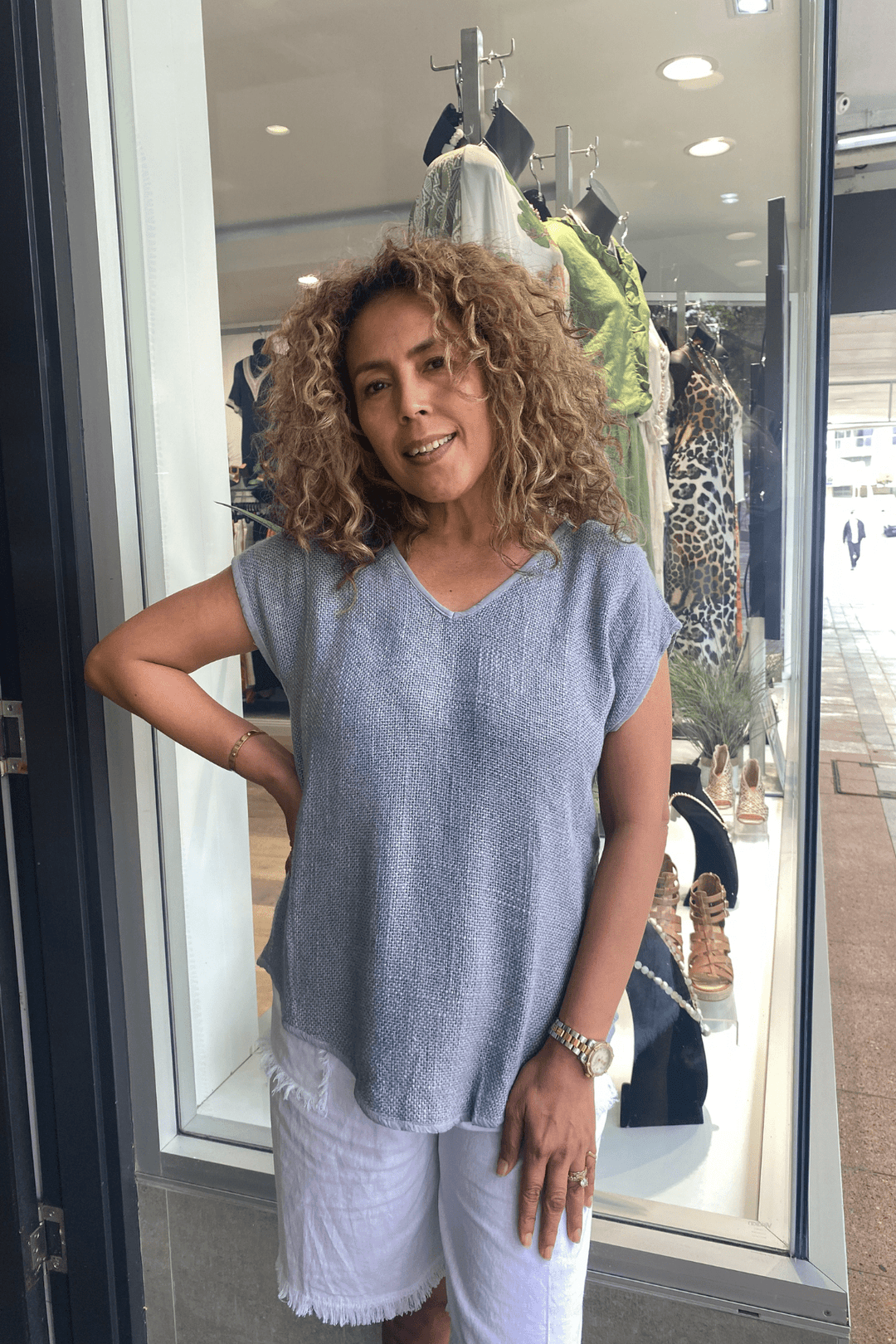 Joshua Frayed Linen Short - White - CB41 - Pizazz BoutiqueCarbon The Label