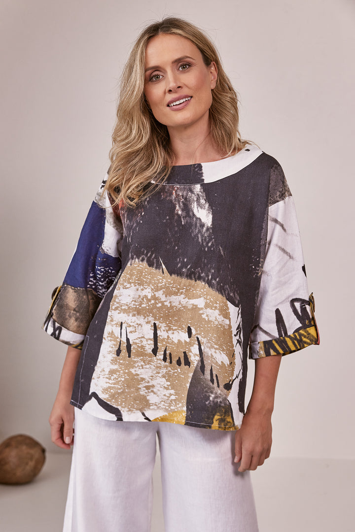 Kabuki 3/4 Sleeve Top - Print - SS14