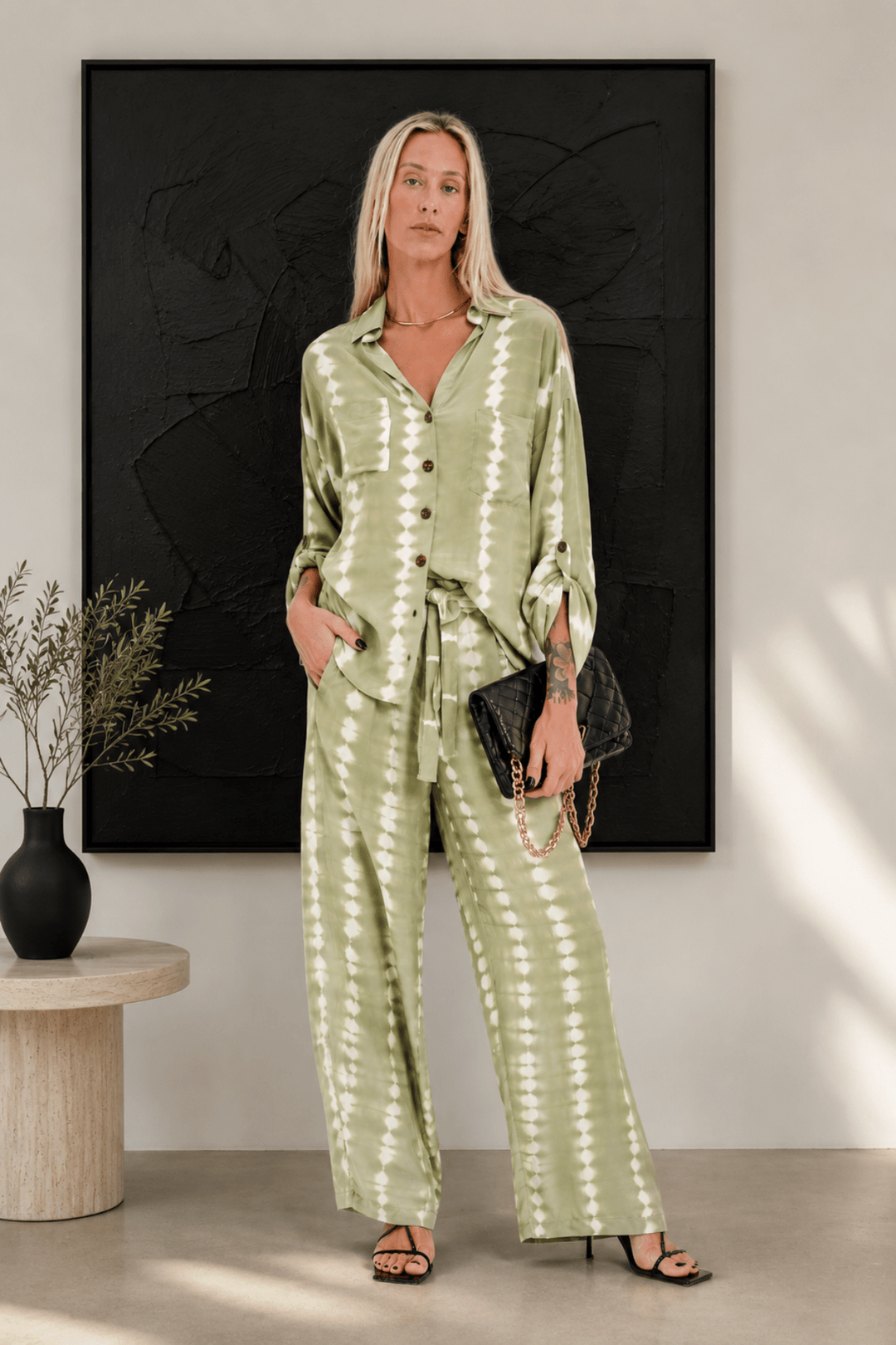 Kavala Longline Shirt - Matcha Ombre - CB5 - Pizazz BoutiqueCarbon The Label
