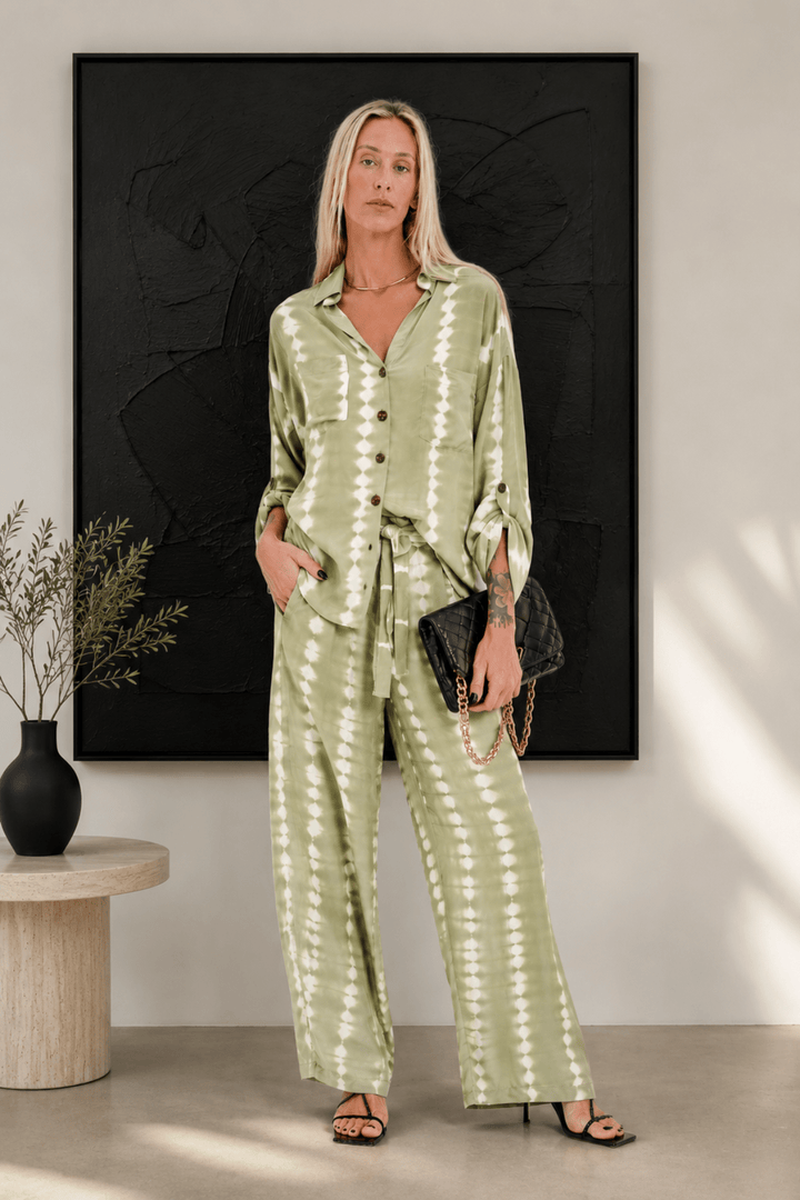 Kavala Longline Shirt - Matcha Ombre - CB5 - Pizazz BoutiqueCarbon The Label