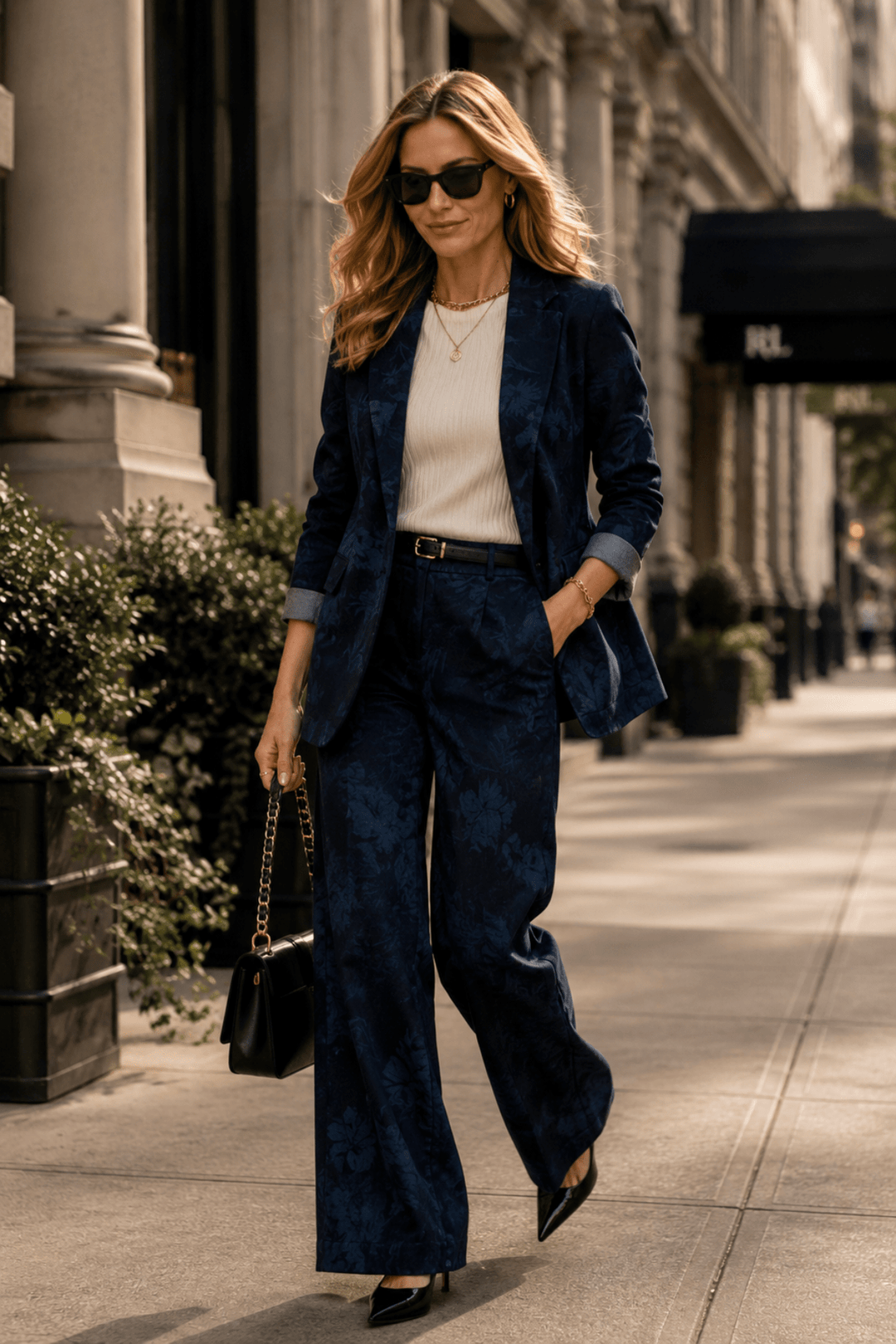 Kelsey Flare Trouser - Shadow Floral - AT14 - Pizazz BoutiqueLiverpool L.A