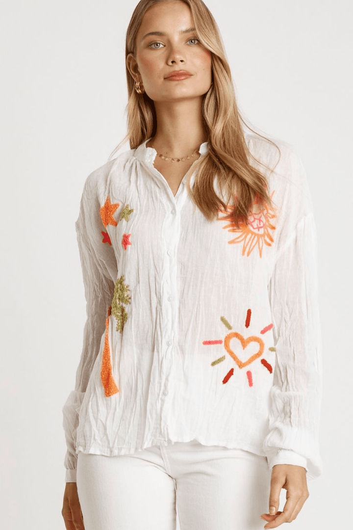 Kenziah Top - White - LL47 - Pizazz BoutiqueLula Life