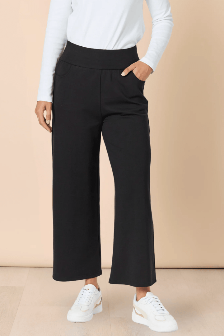 Kimmy Ponti Wide Leg Pant - Black - CL11 - Pizazz BoutiqueClarity