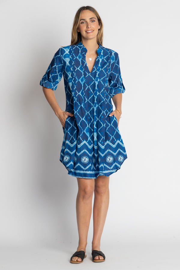 Kumo Tuck Dress - Ocean - LL54 - Pizazz BoutiqueLula Life