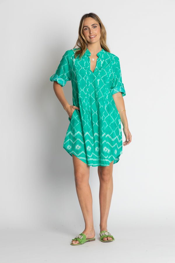 Kumo Tuck Dress - Sea - LL54 - Pizazz BoutiqueLula Life