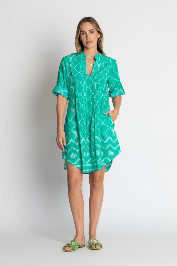 Kumo Tuck Dress - Sea - LL54 - Pizazz BoutiqueLula Life