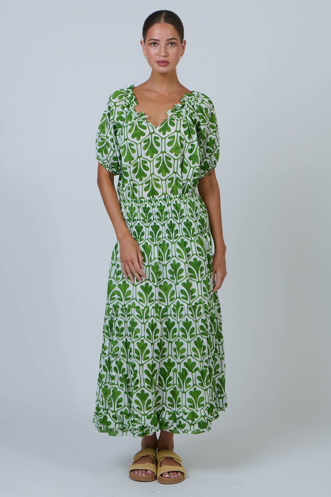 Lara Midi Skirt - Oak Meadow - N27 - Pizazz BoutiqueNamastai