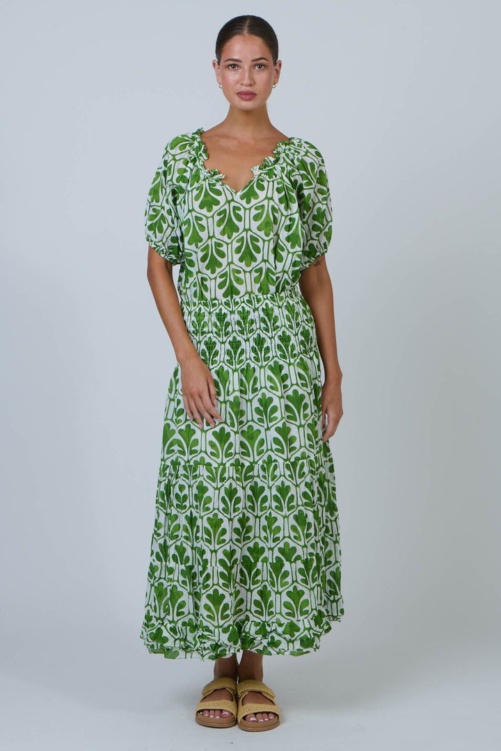 Lara Midi Skirt - Oak Meadow - N27 - Pizazz BoutiqueNamastai