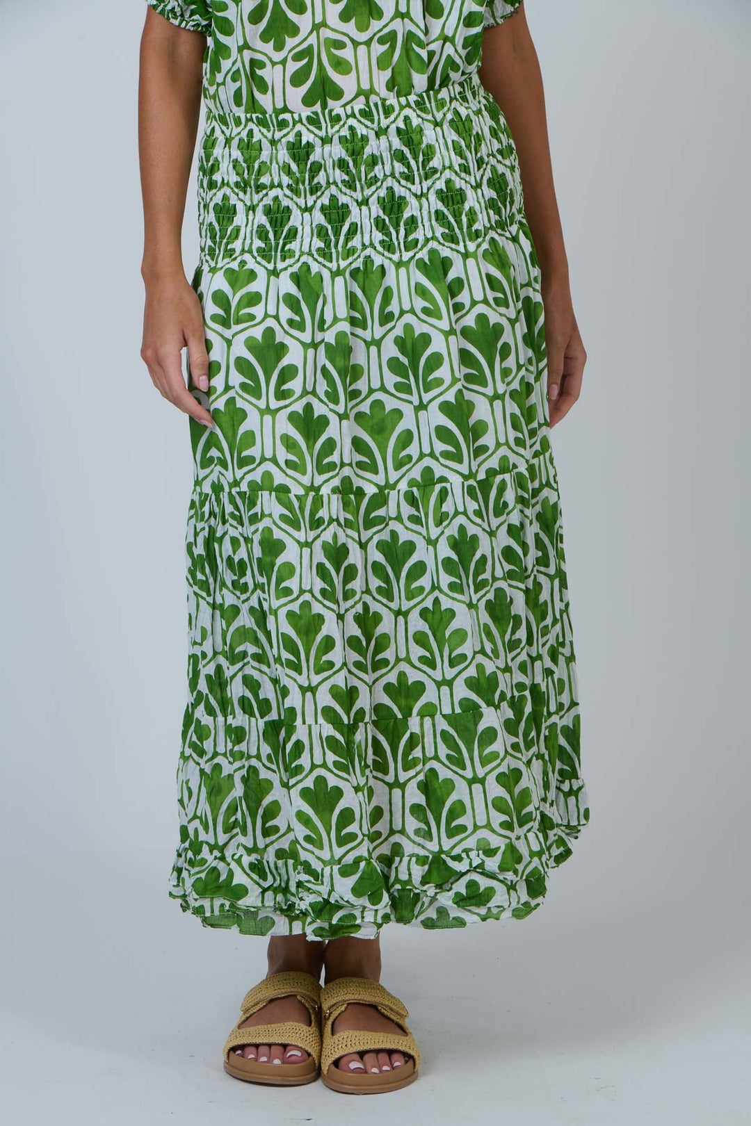 Lara Midi Skirt - Oak Meadow - N27 - Pizazz BoutiqueNamastai