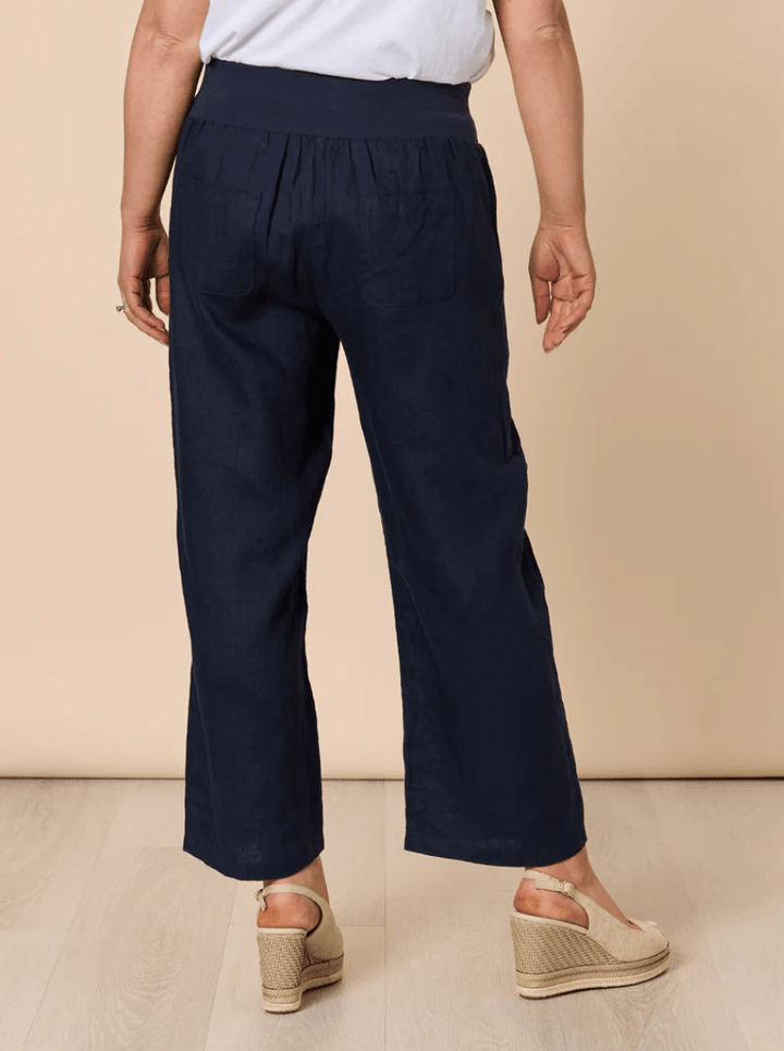 Lara Wide Leg Linen Pants - Navy - GS5 - Pizazz BoutiqueGordon smith