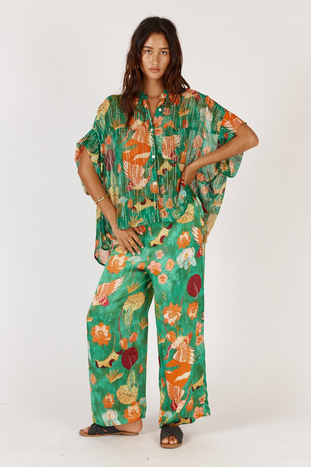Laurasia Shirt - Emerald - RY30 - Pizazz BoutiqueRubyyaya