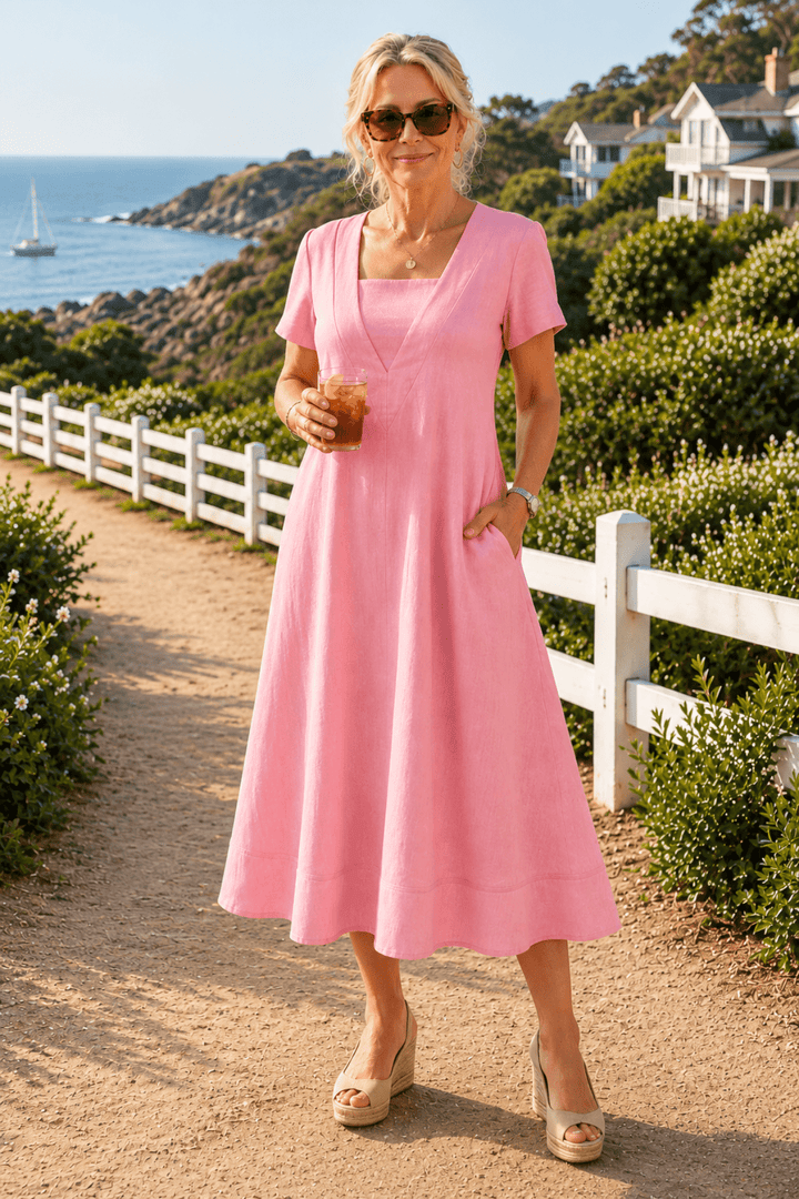Le Marais Linen Dress - Musk - Pizazz BoutiqueGordon smith
