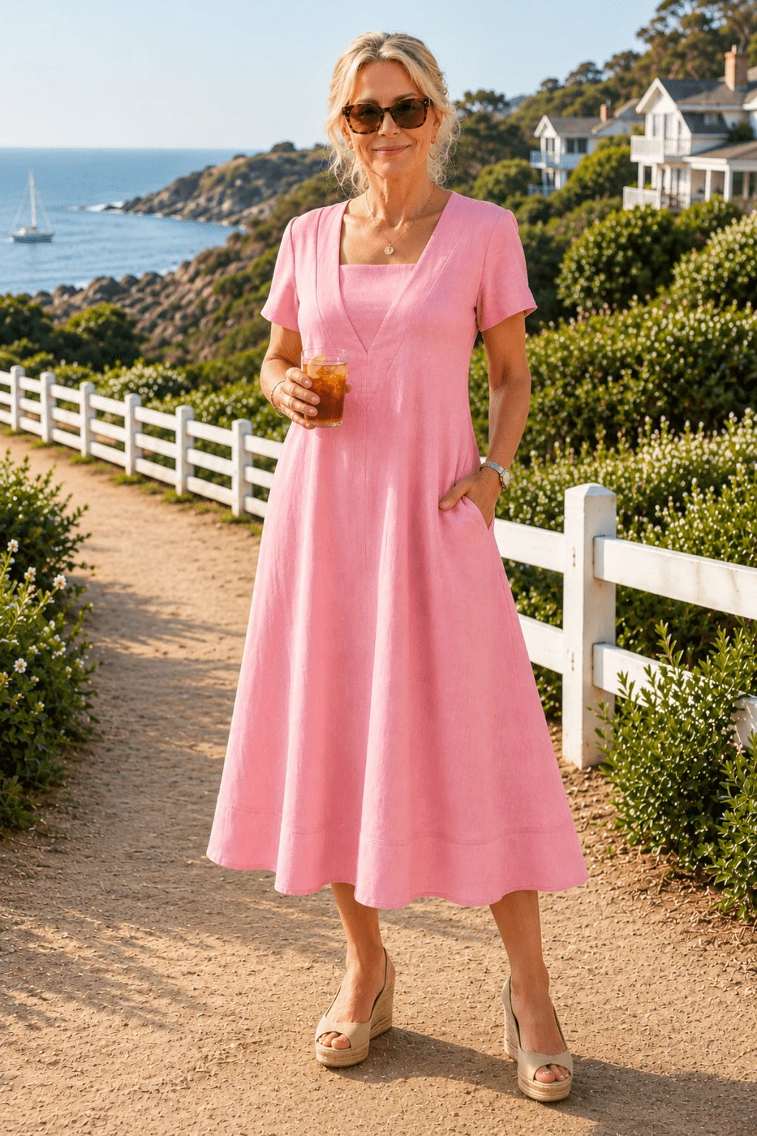Le Marais Linen Dress - Musk - Pizazz BoutiqueGordon smith