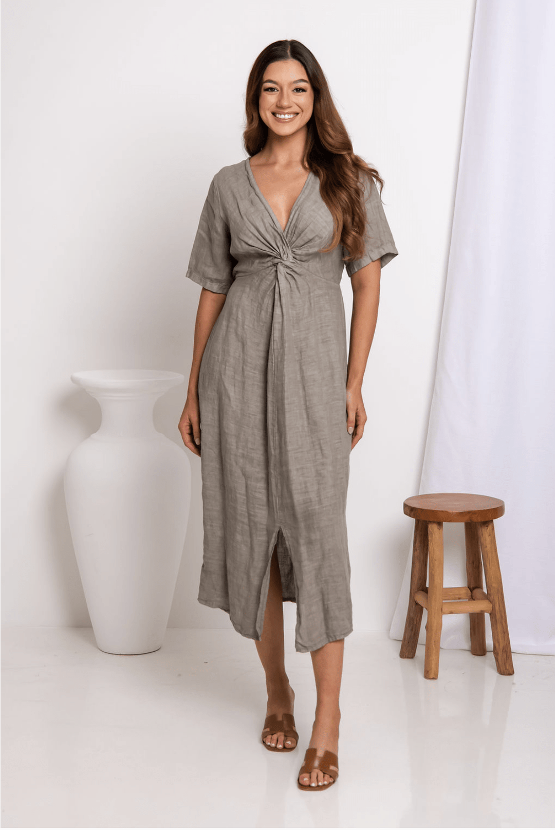 Leandra Dress - Mocha - IC68 - Pizazz BoutiqueThe Italian Cartel