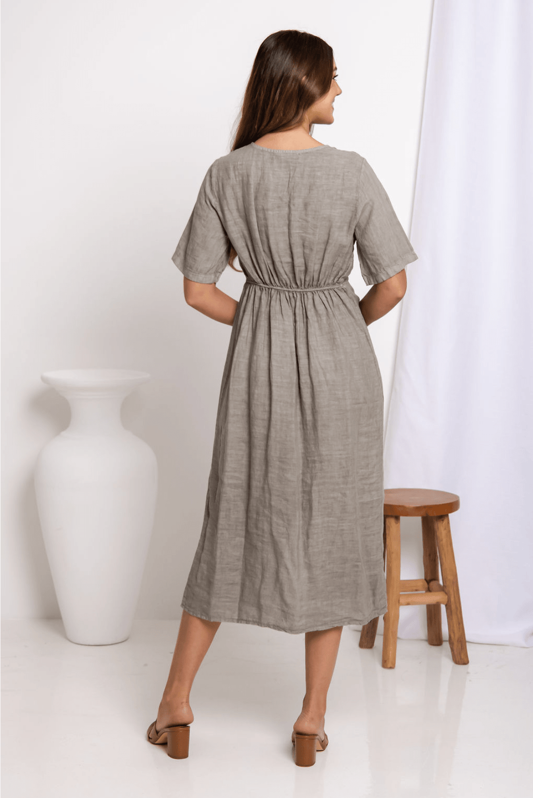 Leandra Dress - Mocha - IC68 - Pizazz BoutiqueThe Italian Cartel