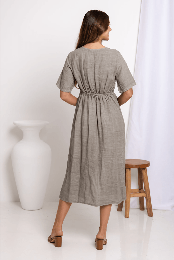 Leandra Dress - Mocha - IC68 - Pizazz BoutiqueThe Italian Cartel