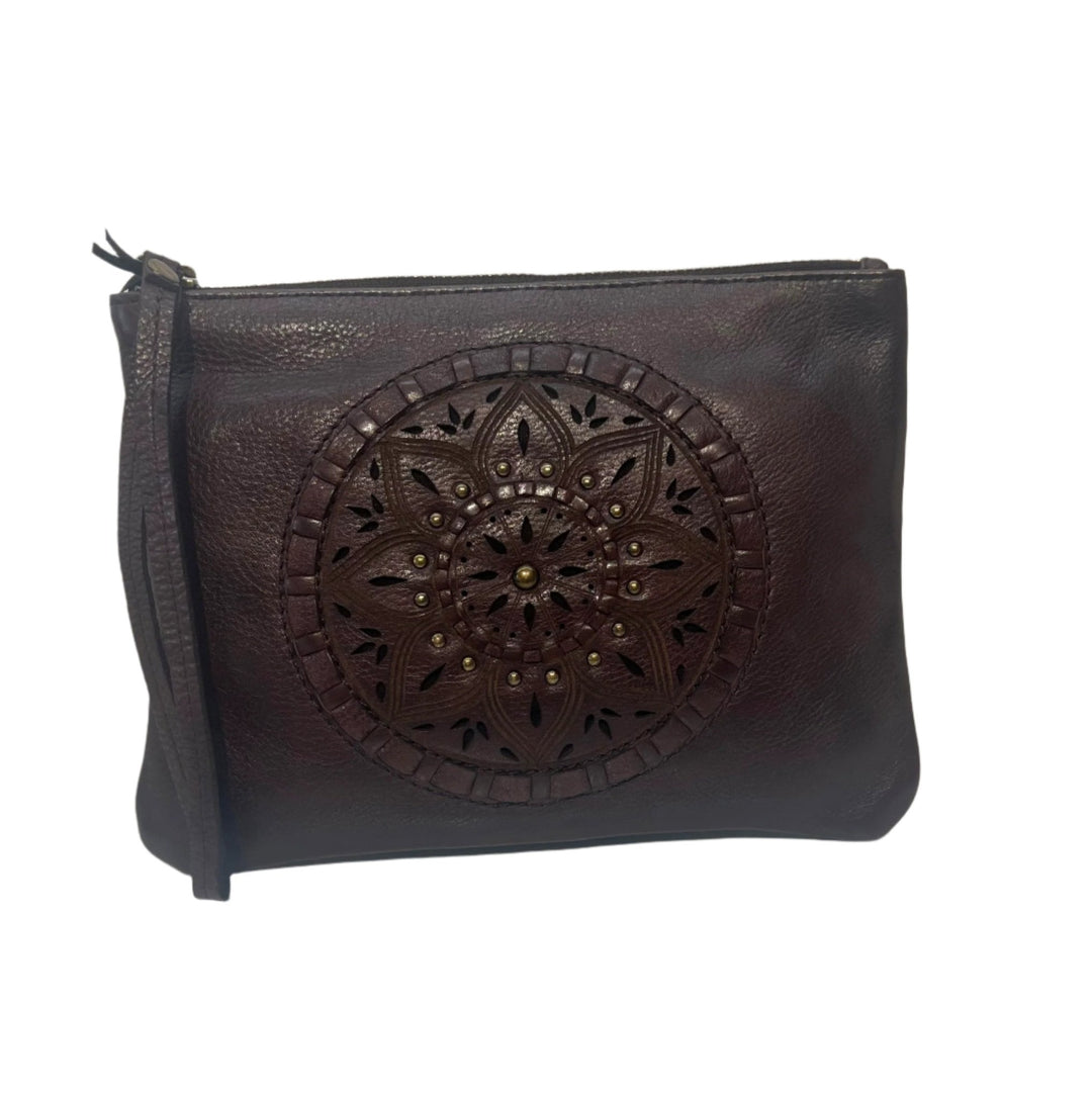Leather Wristlet Bag - Brown - ML1 - Pizazz BoutiqueModapelle