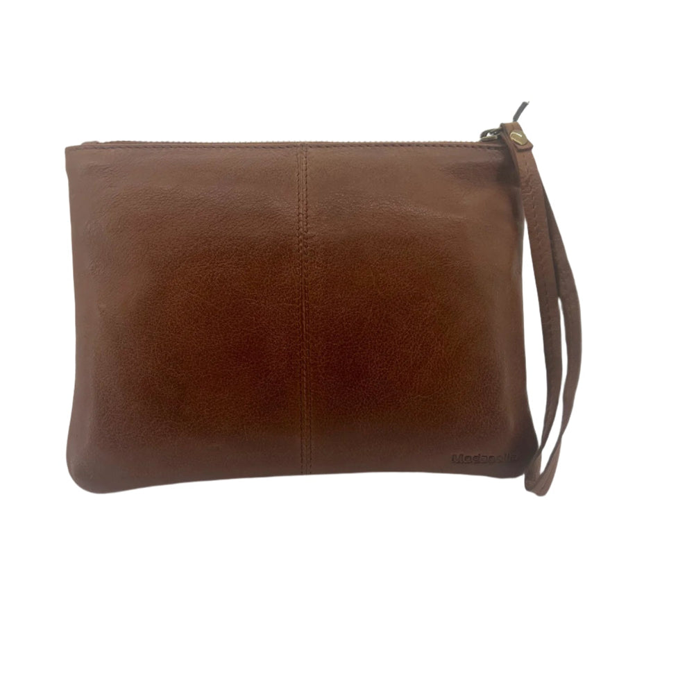 Leather Wristlet Bag - Tan - ML1 - Pizazz BoutiqueModapelle