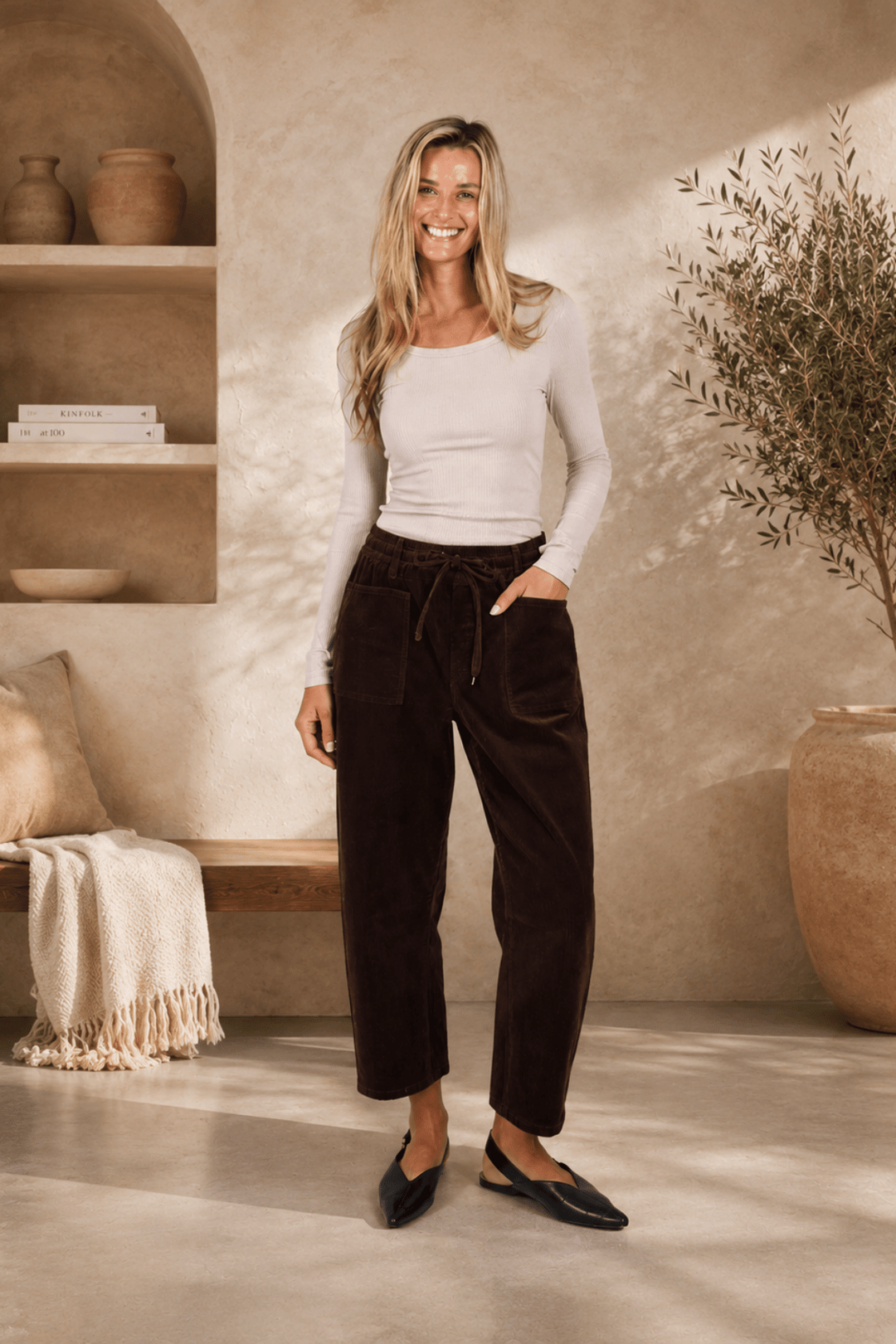 Leo Barrel Cord Jeans - Chocolate - MC10 - Pizazz BoutiqueMonaco Jeans