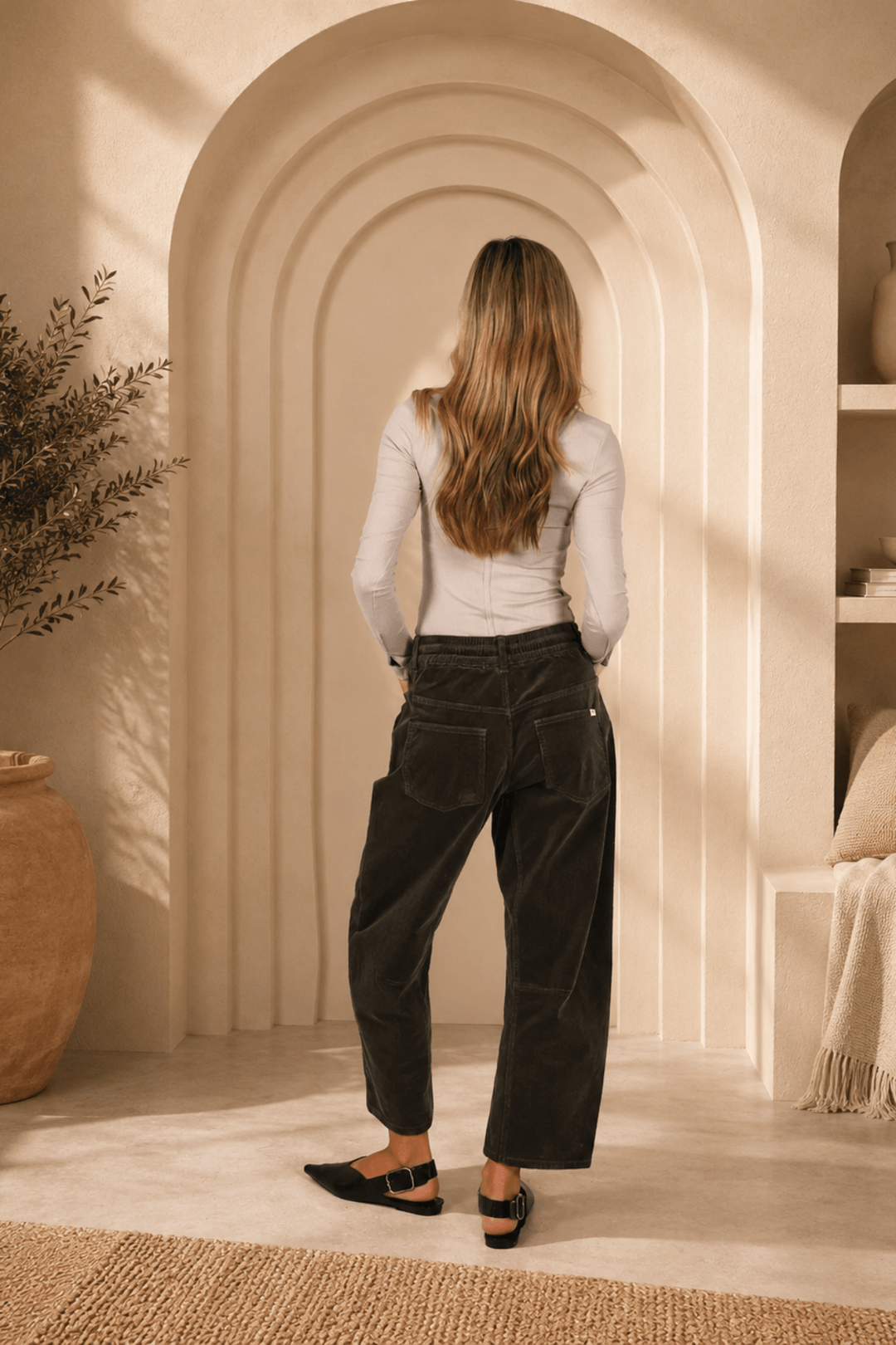 Leo Barrel Cord Jeans - Forest Moss - MC10 - Pizazz BoutiqueMonaco Jeans
