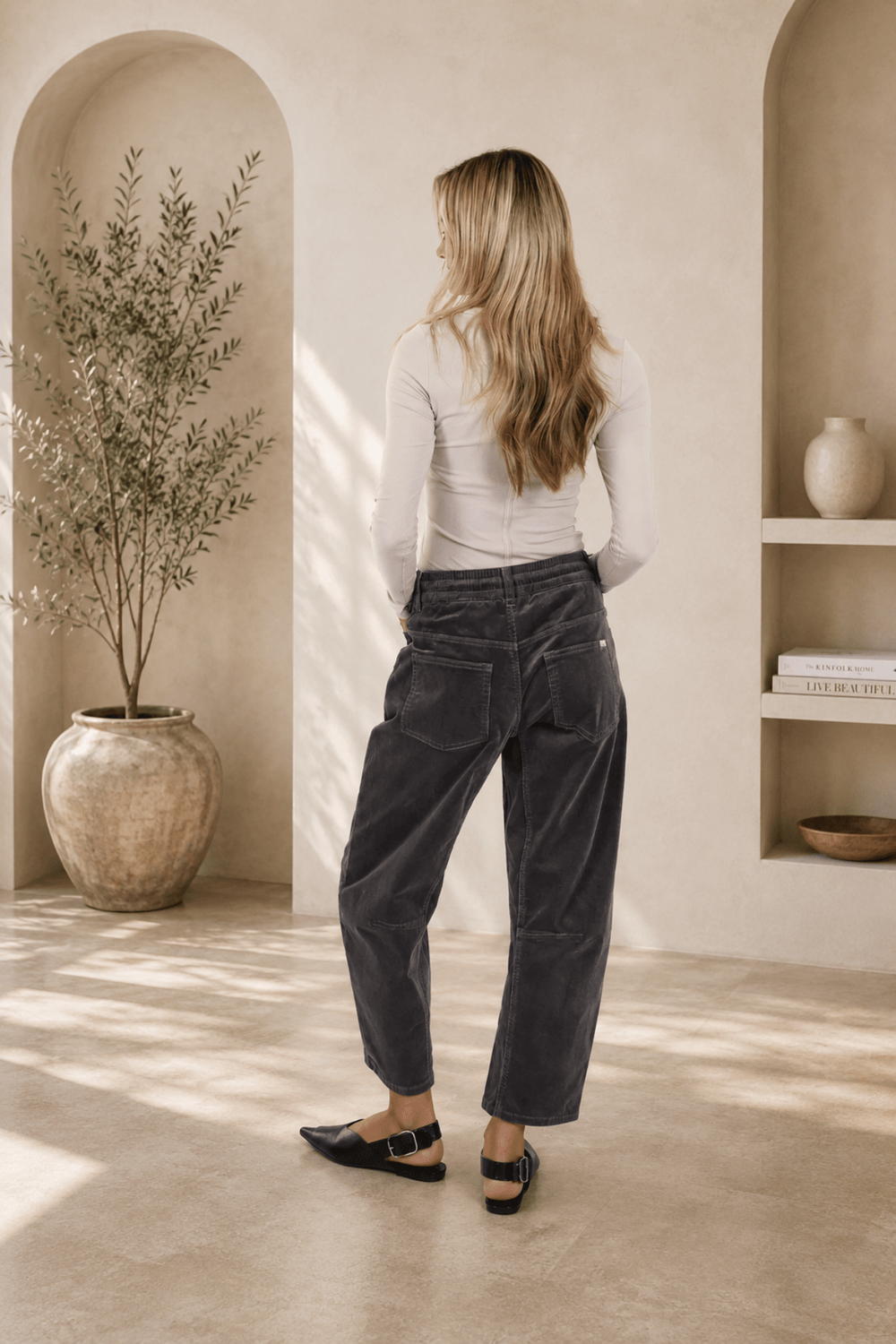 Leo Barrel Cord Jeans - Smoke Charcoal - MC10 - Pizazz BoutiqueMonaco Jeans