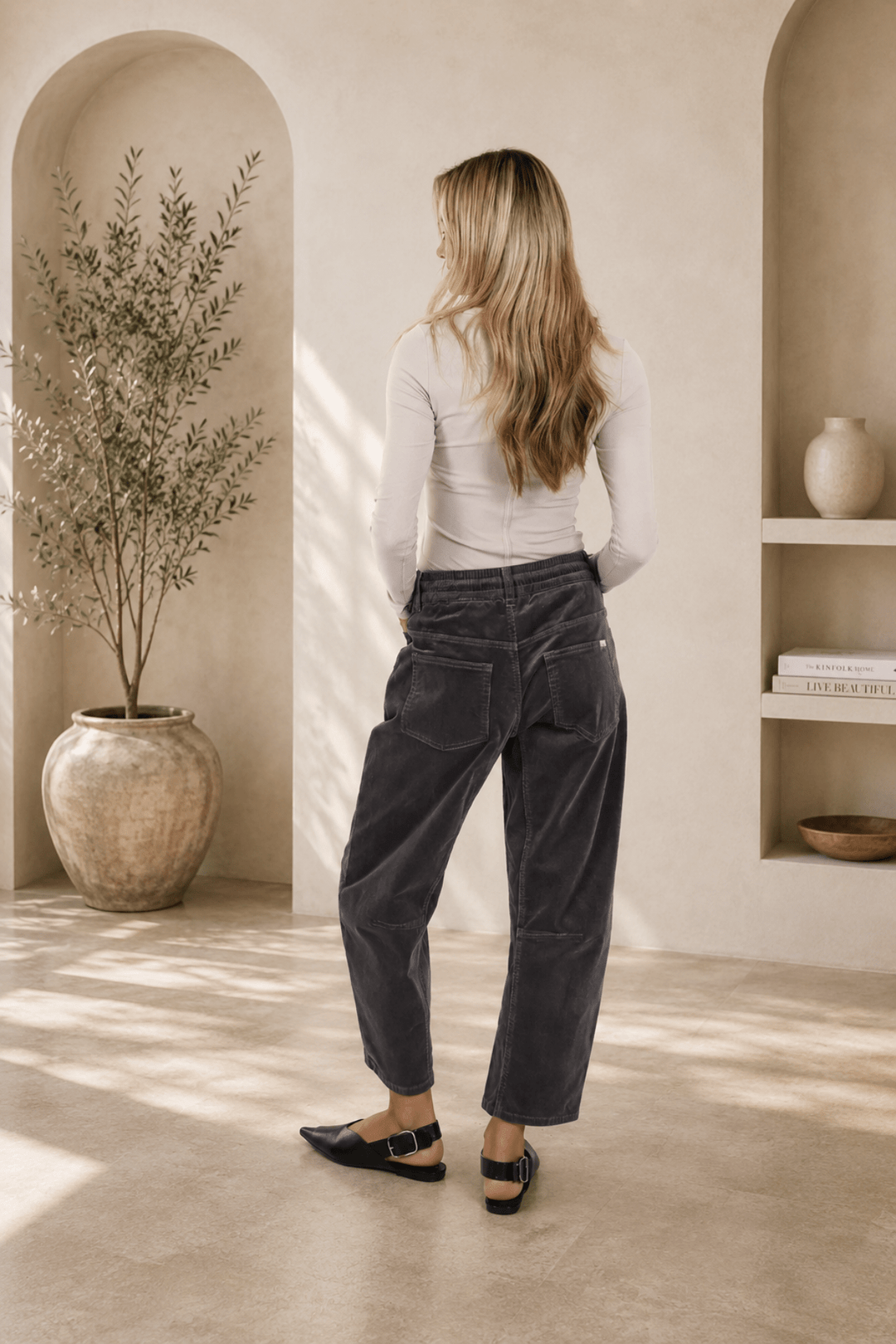 Leo Barrel Cord Jeans - Smoke Charcoal - MC10 - Pizazz BoutiqueMonaco Jeans