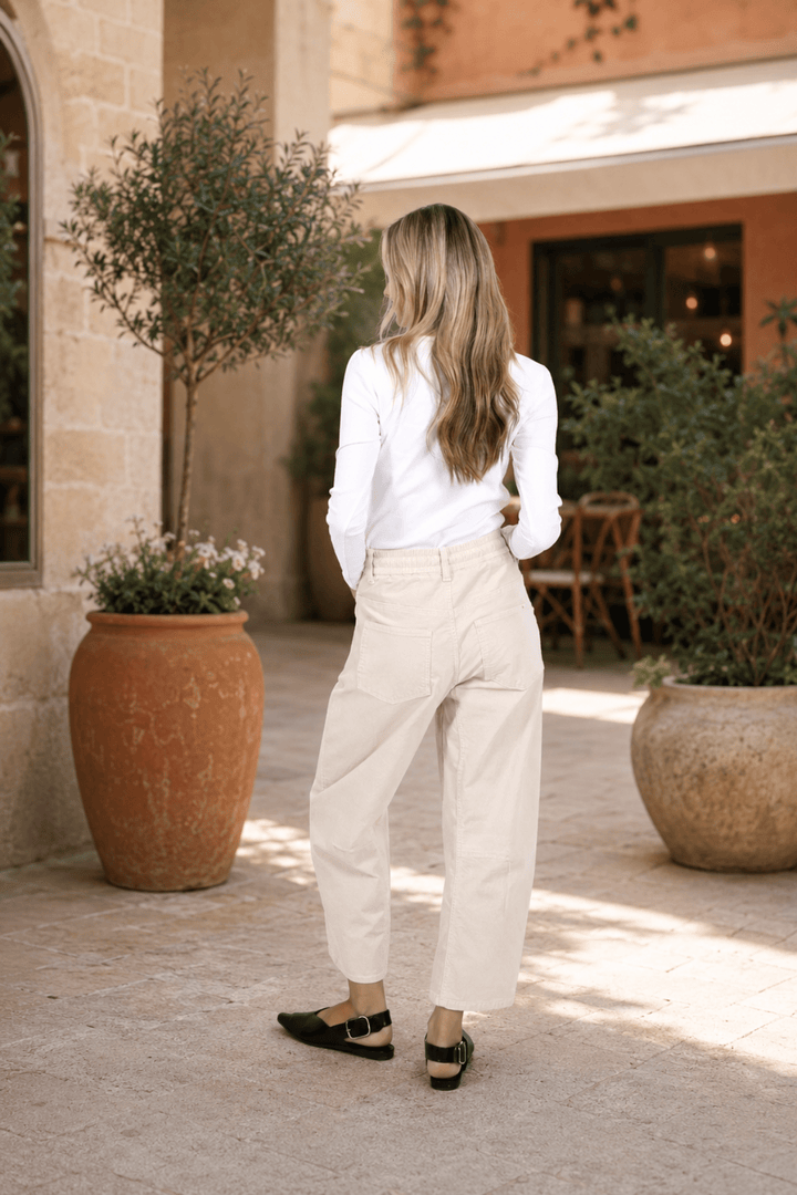 Leo Barrel Cord Jeans - Stone - MC10 - Pizazz BoutiqueMonaco Jeans