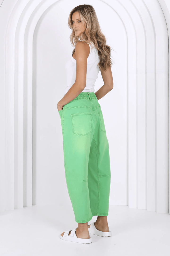 Leo Barrel Jeans - Green - MC5 - Pizazz BoutiqueMonaco Jeans