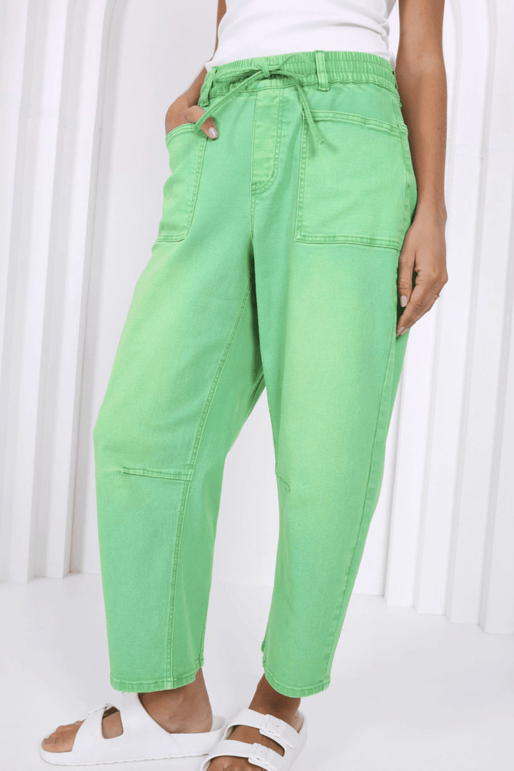 Leo Barrel Jeans - Green - MC5 - Pizazz BoutiqueMonaco Jeans