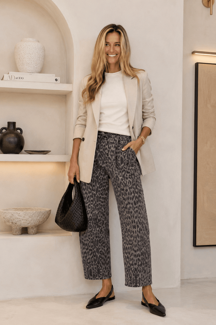 Leo Barrel Jeans - Grey Leopard - MC3 - Pizazz BoutiqueMonaco Jeans