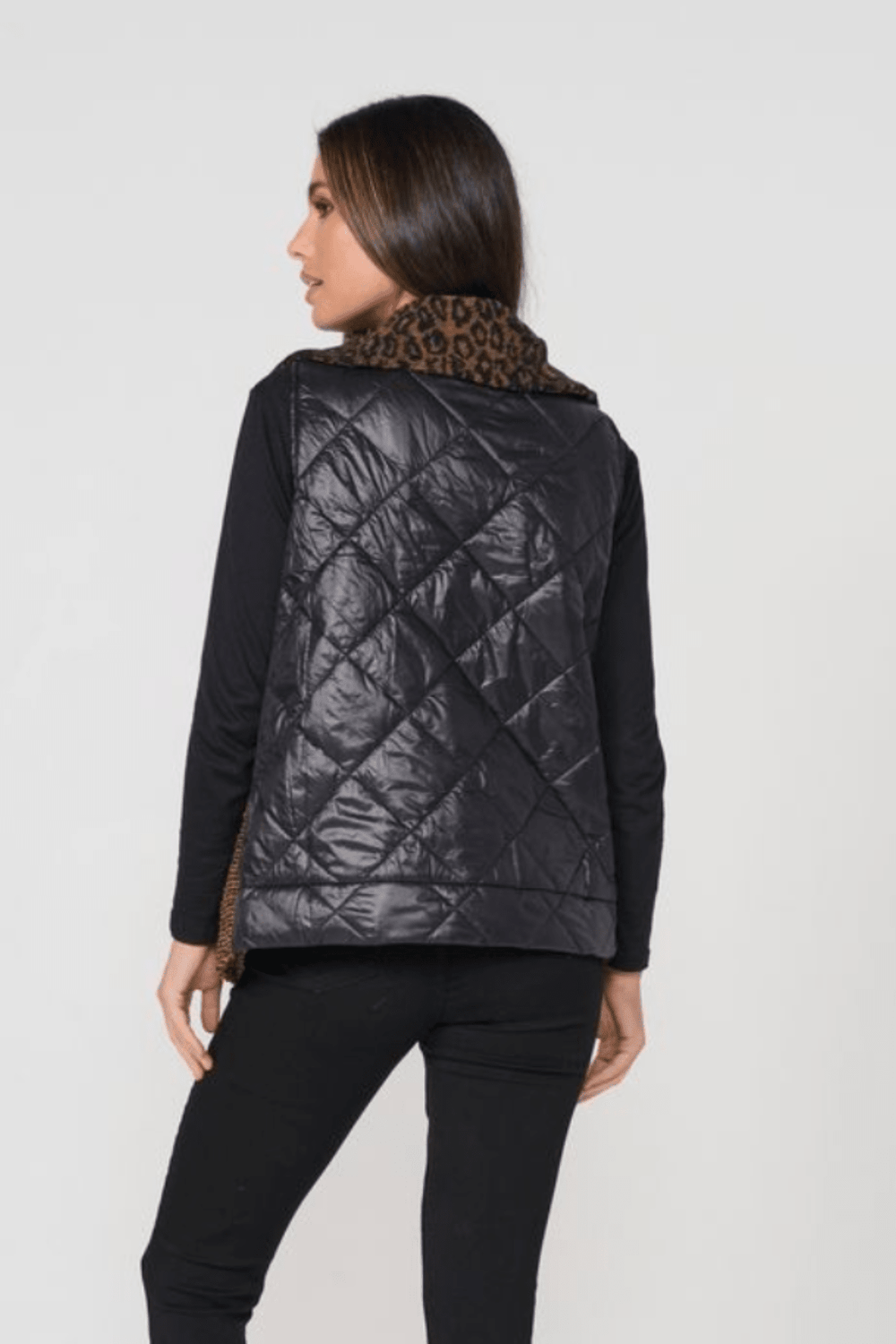 Leopard Print Vest - CJ30 - Pizazz BoutiqueCaju