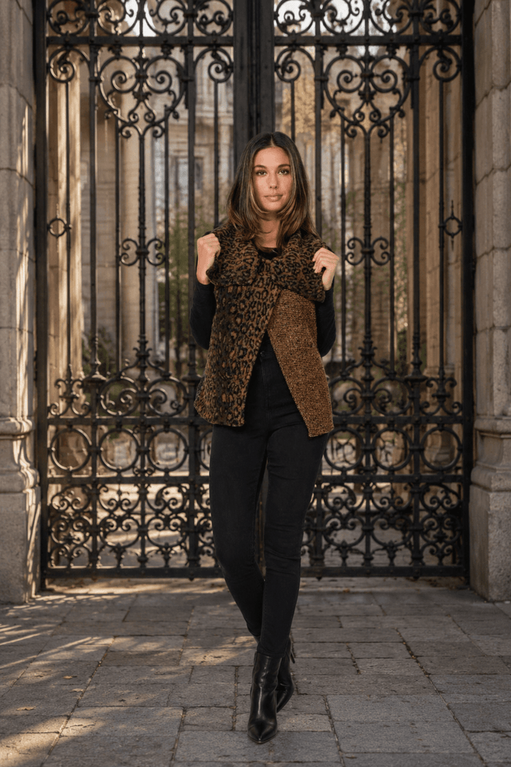 Leopard Print Vest - CJ30 - Pizazz BoutiqueCaju