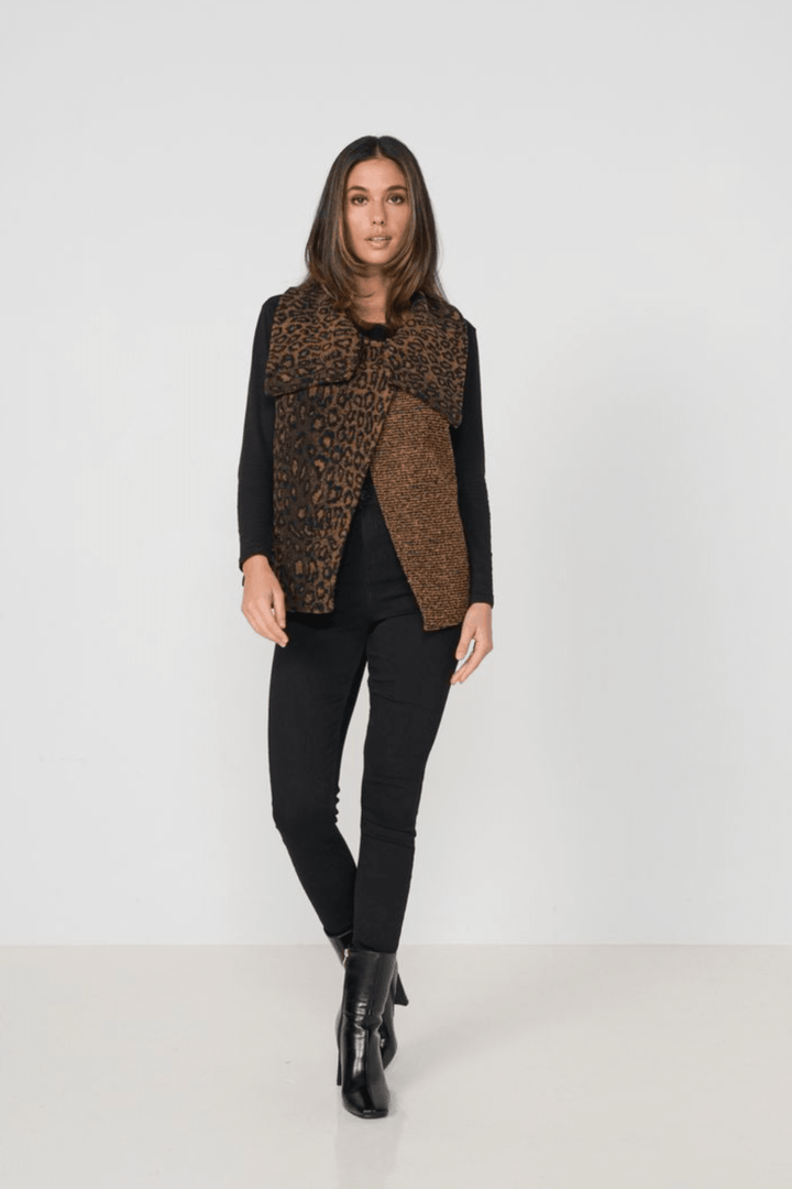 Leopard Print Vest - CJ30 - Pizazz BoutiqueCaju