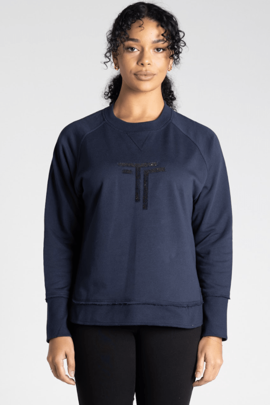 Leza Sweat Top - Ink - TT19 - Pizazz BoutiqueTwo - T's