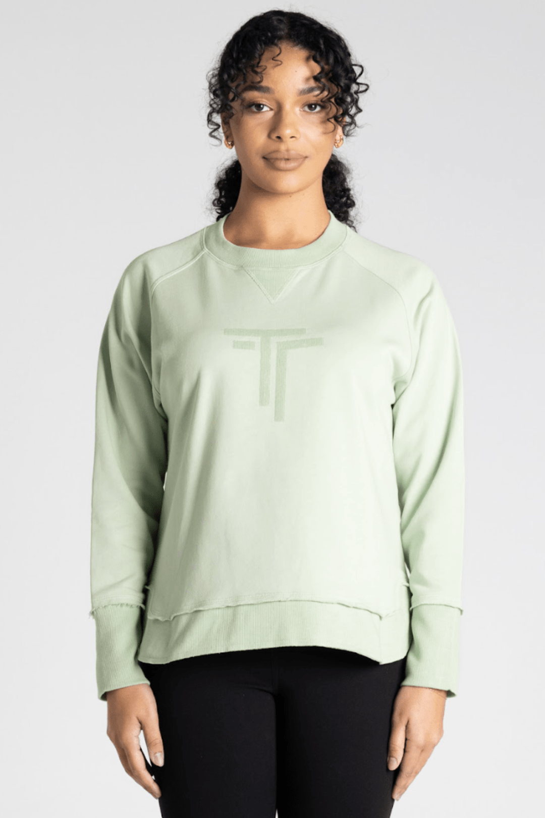 Leza Sweat Top - Pistachio - TT19 - Pizazz BoutiqueTwo - T's