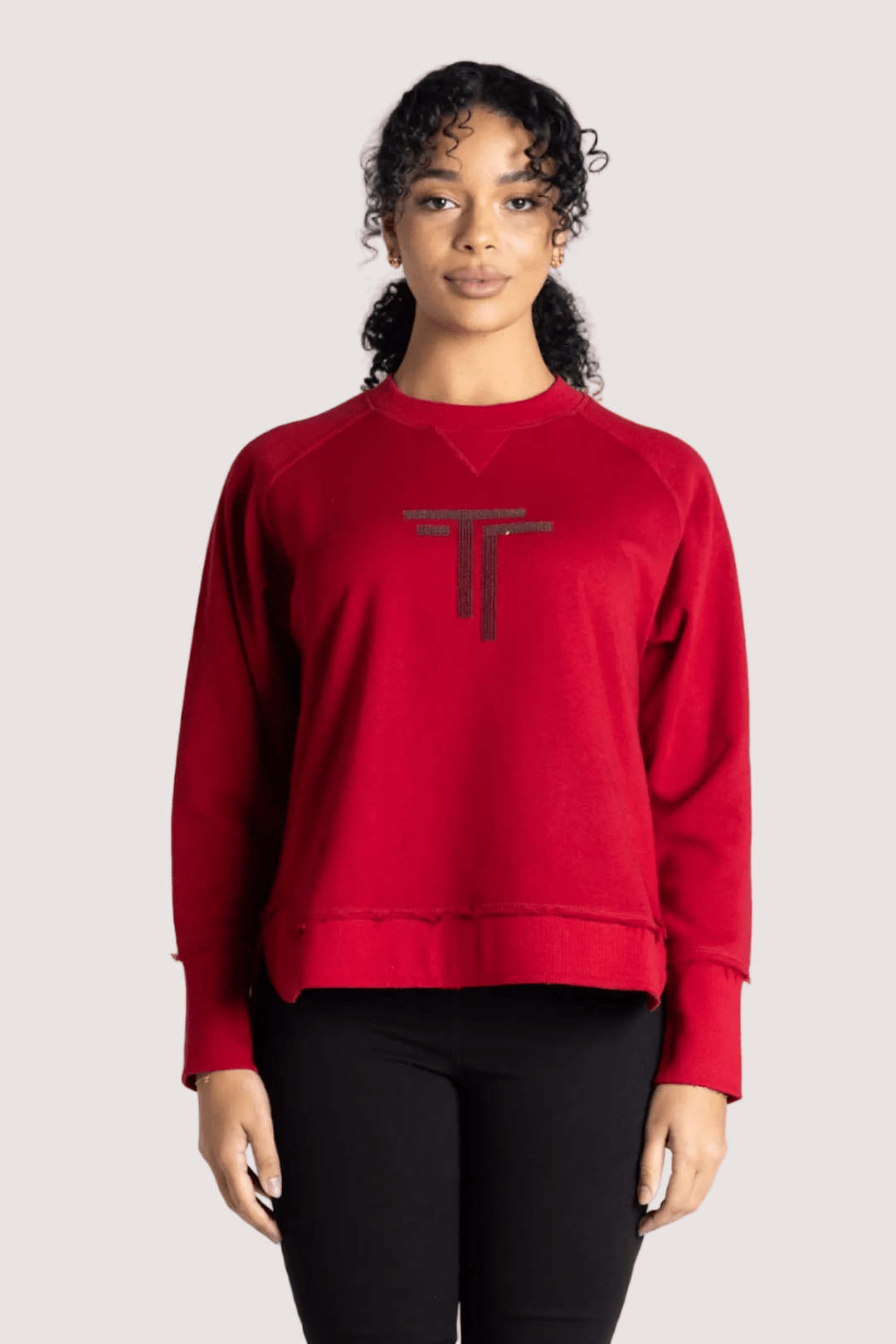 Leza Sweat Top - Spiced Wine - TT19 - Pizazz BoutiqueTwo - T's