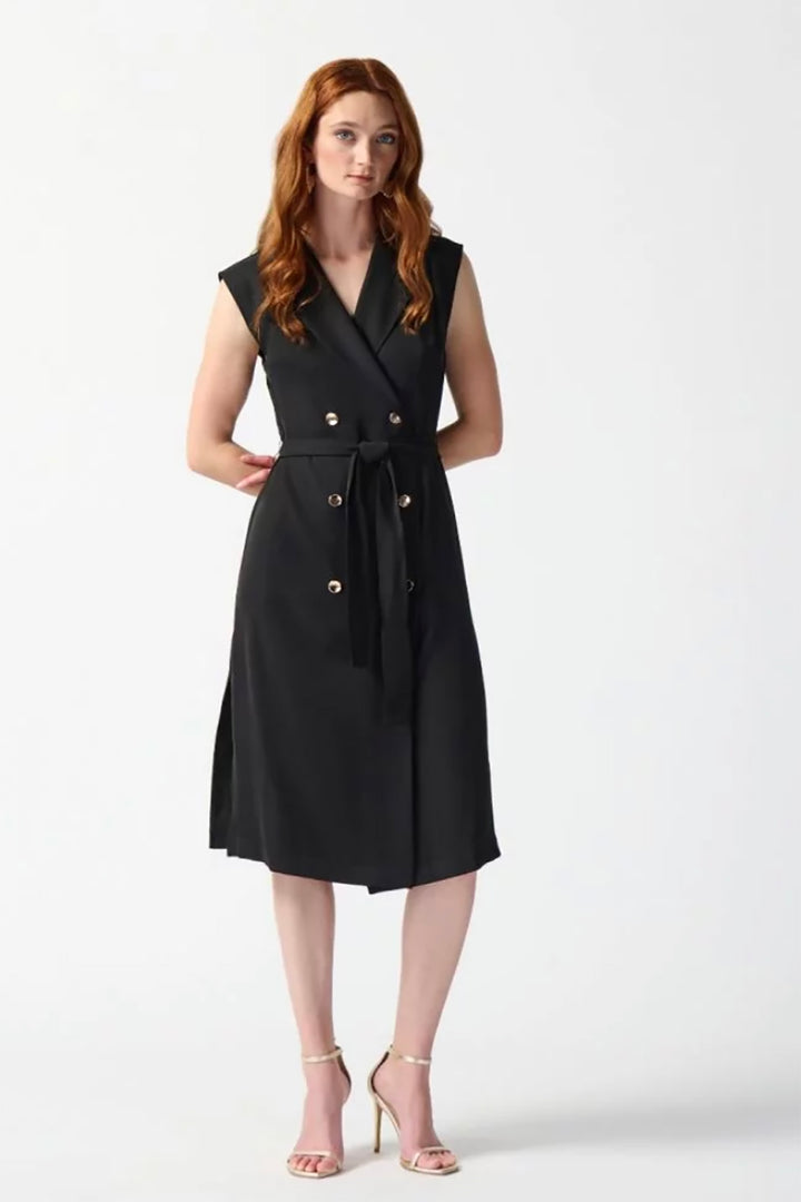 Liana Wrap Dress - Black - JR42