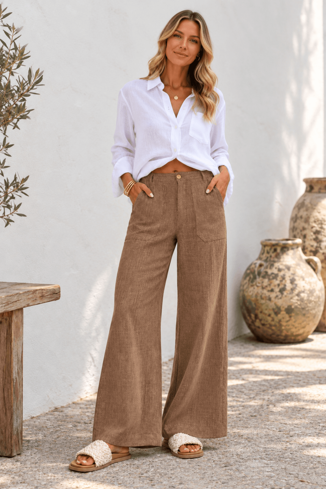 Liberta Pant - Caramel - Pizazz BoutiqueFree Angel