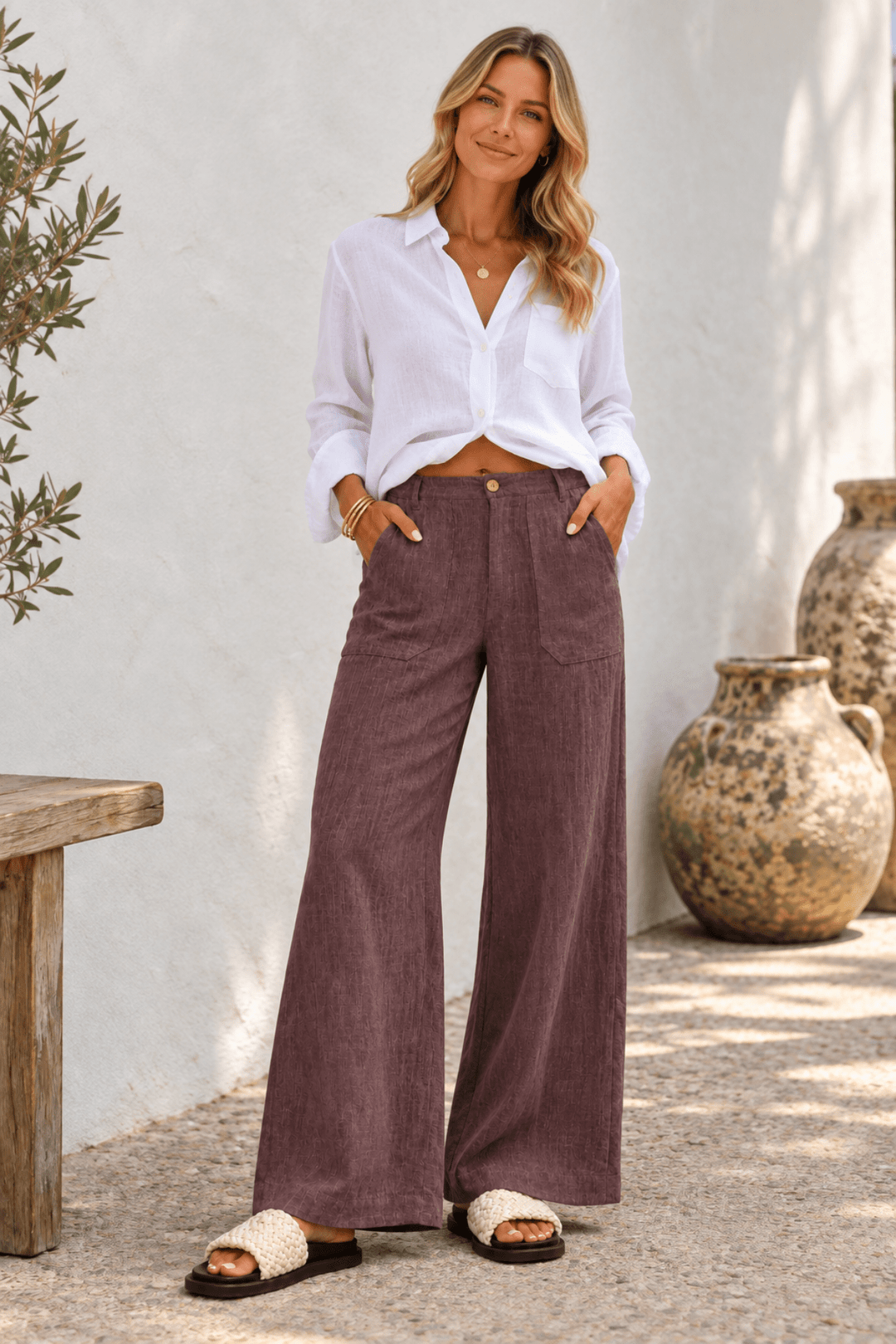 Liberta Pant - Raisin - Pizazz BoutiqueFree Angel