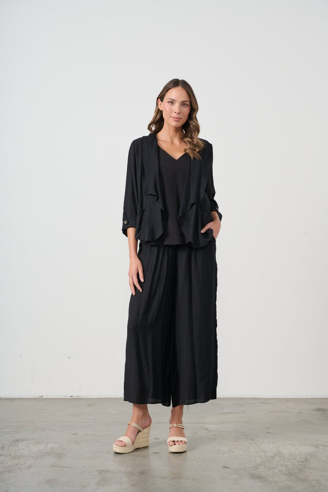 Lightweight Swing Jacket - Black - CJ6 - Pizazz BoutiqueCaju